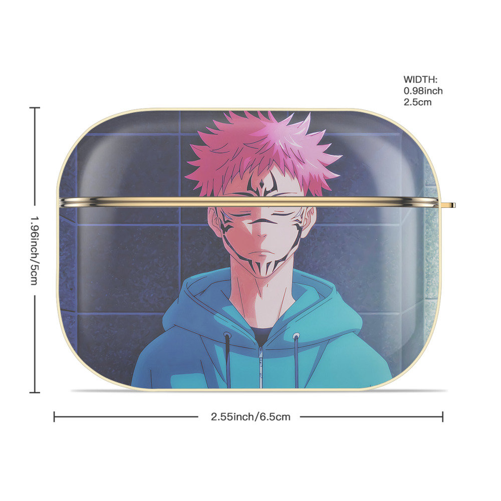 呪術廻戦 Jujutsu Kaisen 【AirPods Pro用】ハードシェル保護ケース｜耐衝撃・防指紋・カラビナ付き商品仕様