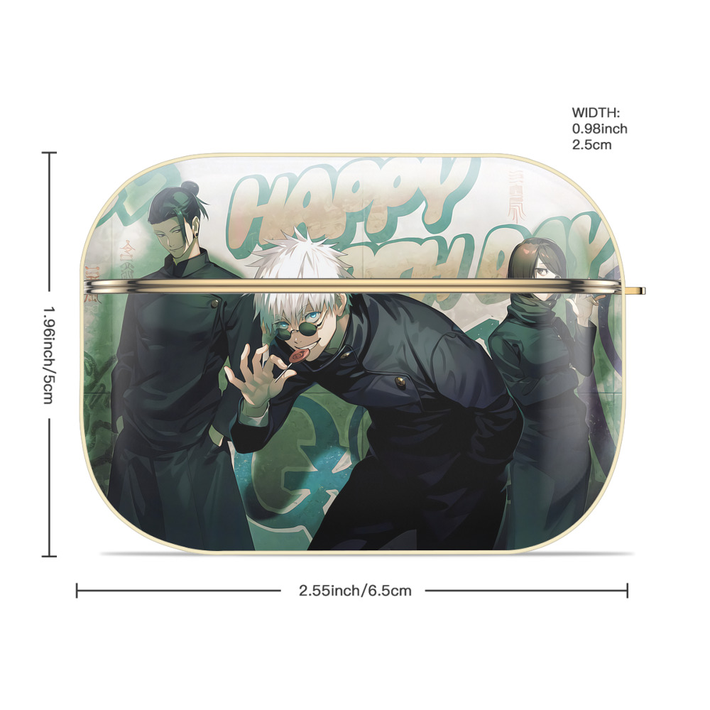 呪術廻戦 Jujutsu Kaisen 【AirPods Pro用】ハードシェル保護ケース｜耐衝撃・防指紋・カラビナ付き商品仕様