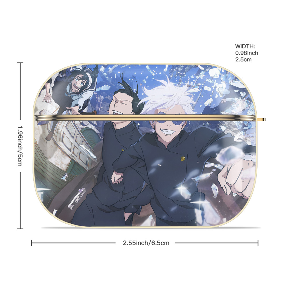 呪術廻戦 Jujutsu Kaisen 【AirPods Pro用】ハードシェル保護ケース｜耐衝撃・防指紋・カラビナ付き商品仕様