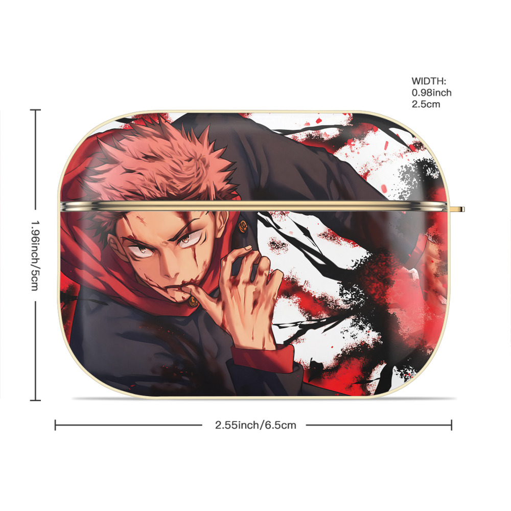 呪術廻戦 Jujutsu Kaisen 【AirPods Pro用】ハードシェル保護ケース｜耐衝撃・防指紋・カラビナ付き商品仕様