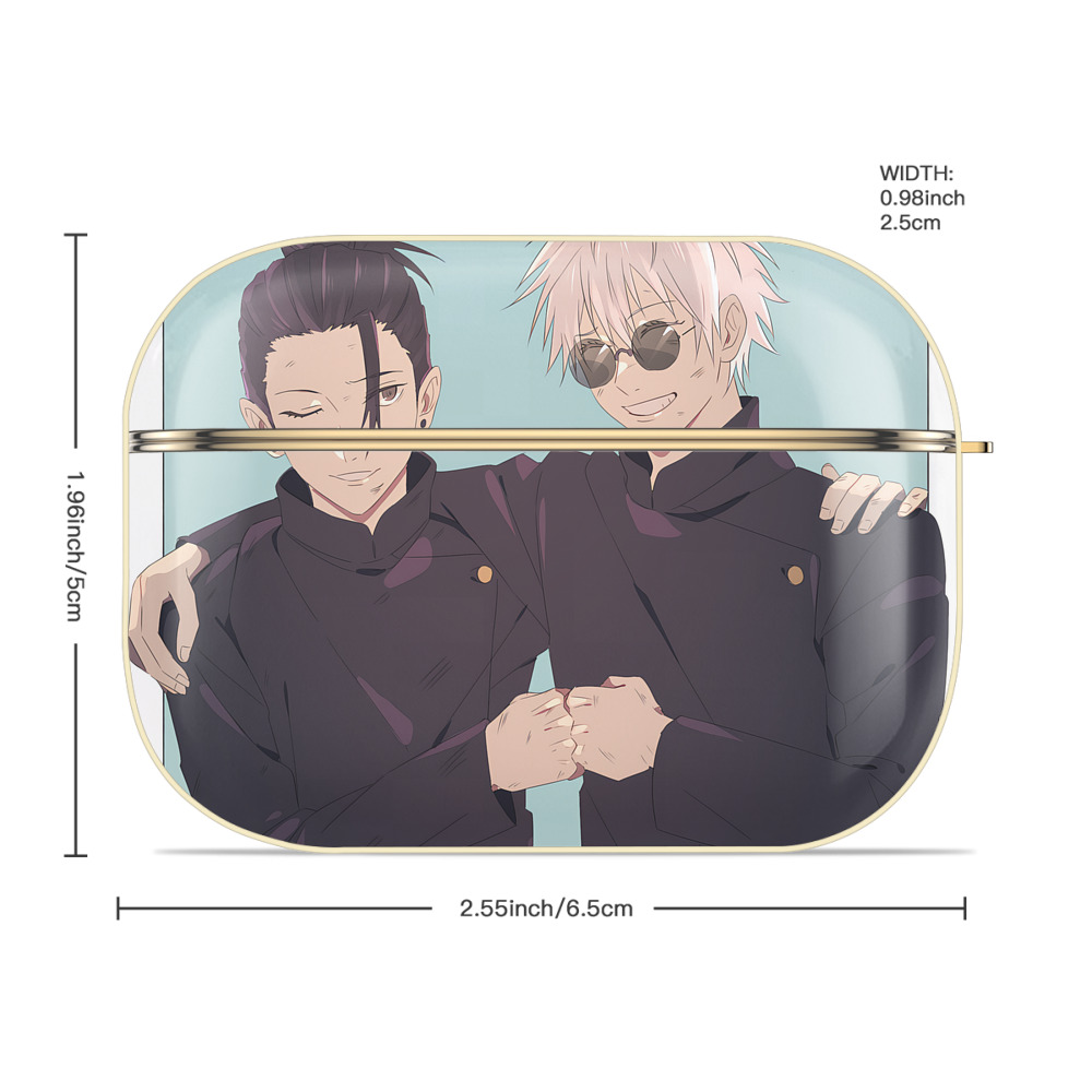 呪術廻戦 Jujutsu Kaisen 【AirPods Pro用】ハードシェル保護ケース｜耐衝撃・防指紋・カラビナ付き商品仕様