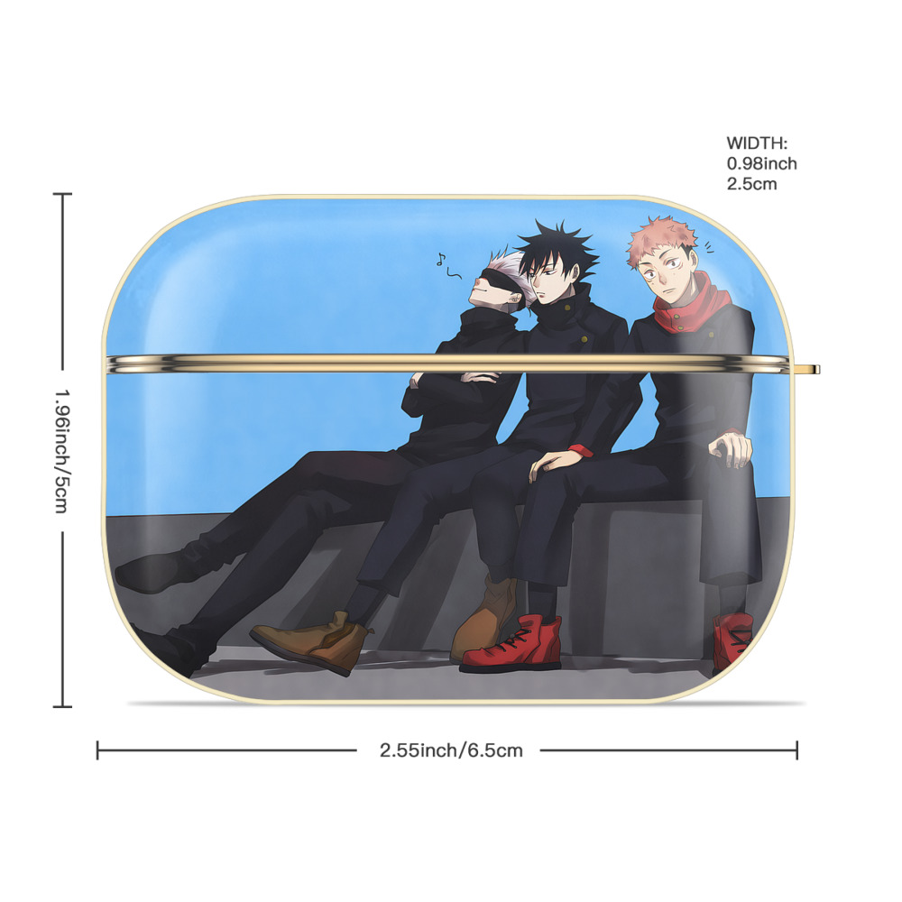 呪術廻戦 Jujutsu Kaisen 【AirPods Pro用】ハードシェル保護ケース｜耐衝撃・防指紋・カラビナ付き商品仕様
