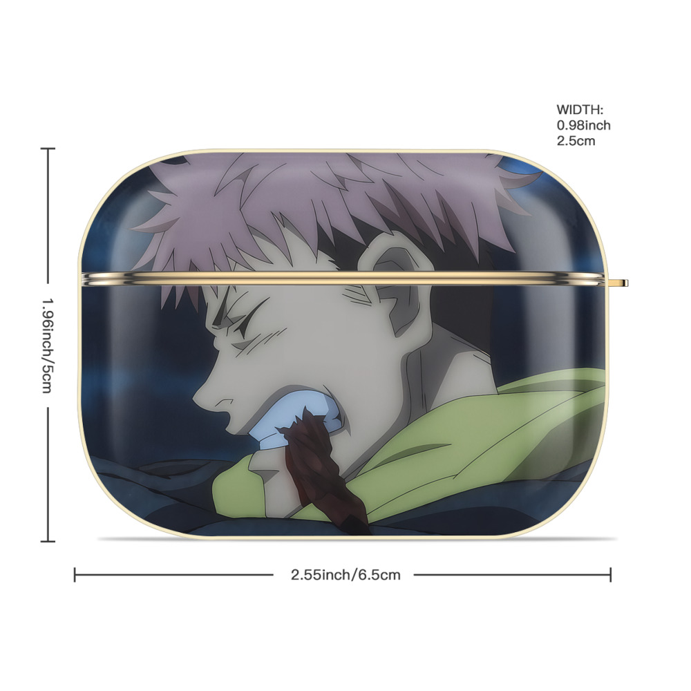 呪術廻戦 Jujutsu Kaisen 【AirPods Pro用】ハードシェル保護ケース｜耐衝撃・防指紋・カラビナ付き商品仕様