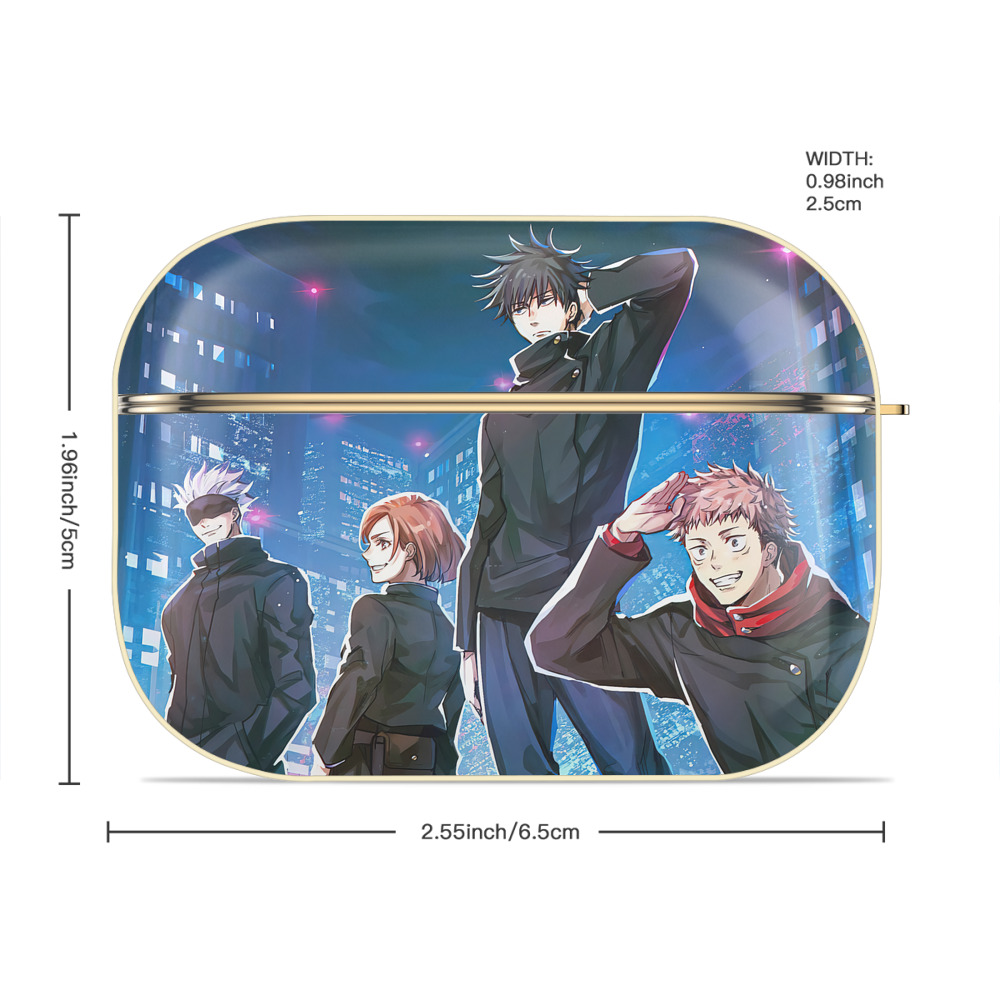 呪術廻戦 Jujutsu Kaisen 【AirPods Pro用】ハードシェル保護ケース｜耐衝撃・防指紋・カラビナ付き商品仕様