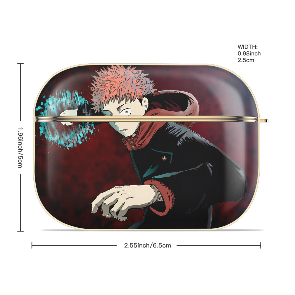呪術廻戦 Jujutsu Kaisen 【AirPods Pro用】ハードシェル保護ケース｜耐衝撃・防指紋・カラビナ付き商品仕様