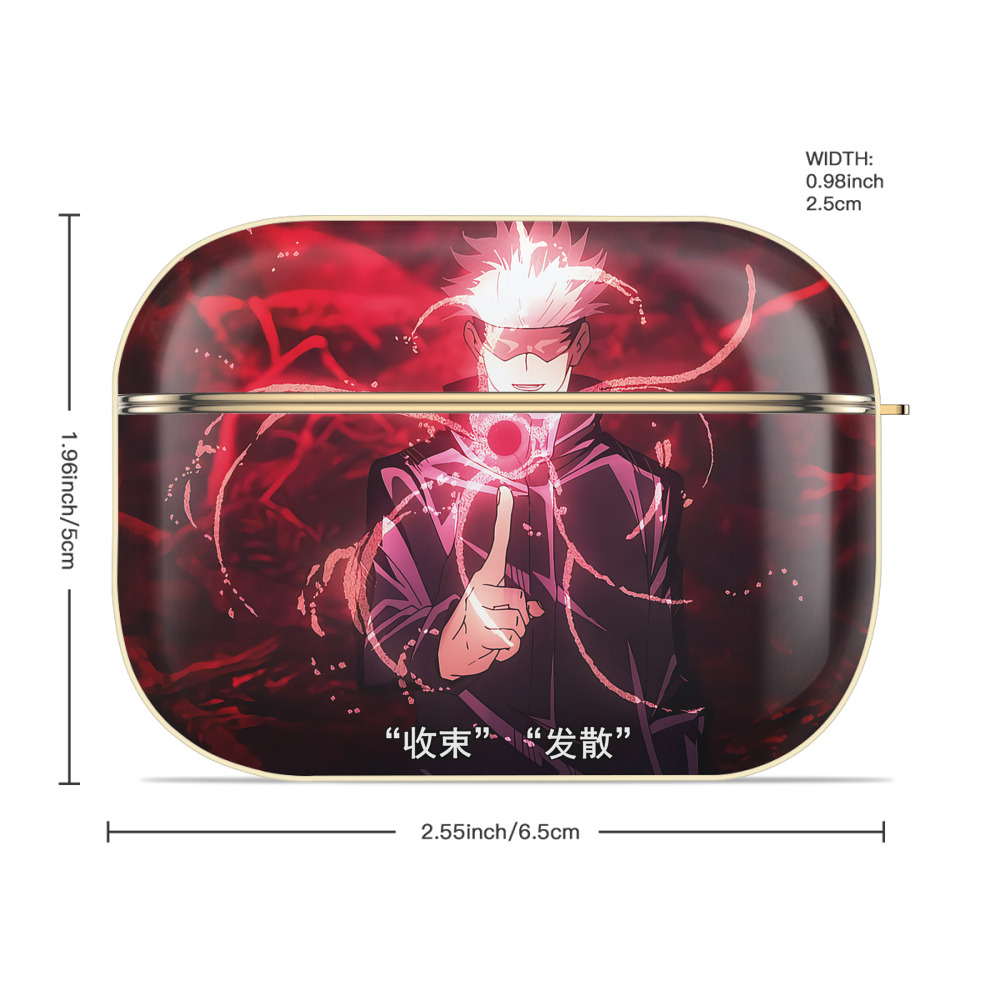呪術廻戦 Jujutsu Kaisen 【AirPods Pro用】ハードシェル保護ケース｜耐衝撃・防指紋・カラビナ付き商品仕様