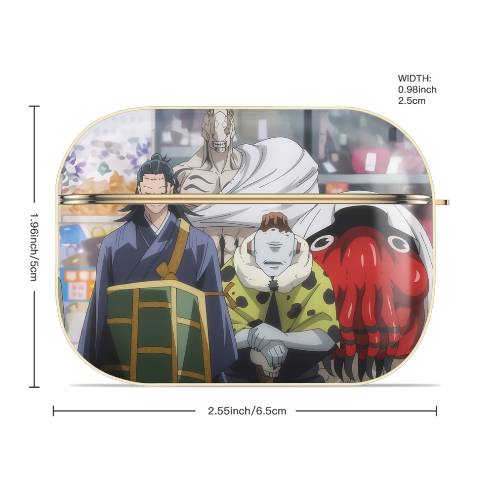 呪術廻戦 Jujutsu Kaisen 【AirPods Pro用】ハードシェル保護ケース｜耐衝撃・防指紋・カラビナ付き商品仕様