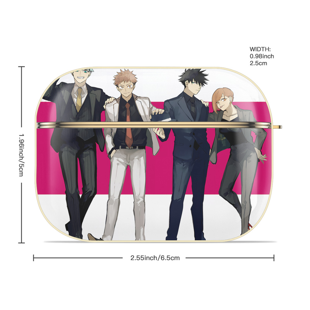 呪術廻戦 Jujutsu Kaisen 【AirPods Pro用】ハードシェル保護ケース｜耐衝撃・防指紋・カラビナ付き商品仕様