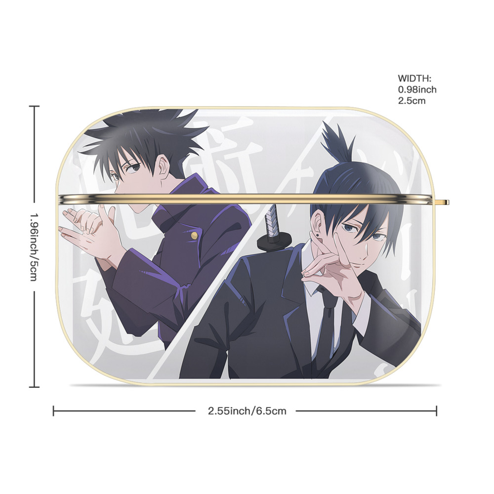 呪術廻戦 Jujutsu Kaisen 【AirPods Pro用】ハードシェル保護ケース｜耐衝撃・防指紋・カラビナ付き商品仕様