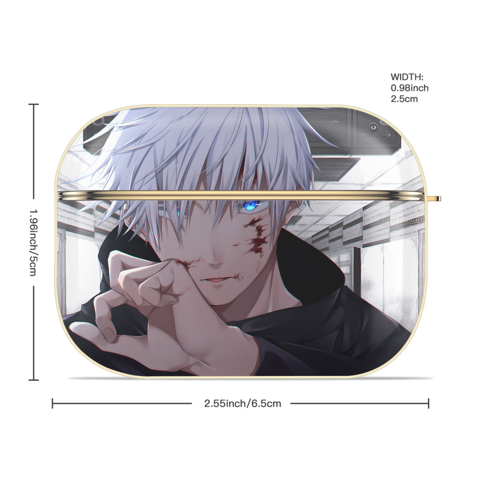 呪術廻戦 Jujutsu Kaisen 【AirPods Pro用】ハードシェル保護ケース｜耐衝撃・防指紋・カラビナ付き商品仕様