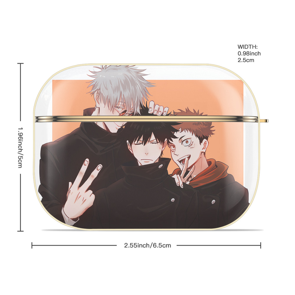呪術廻戦 Jujutsu Kaisen 【AirPods Pro用】ハードシェル保護ケース｜耐衝撃・防指紋・カラビナ付き商品仕様