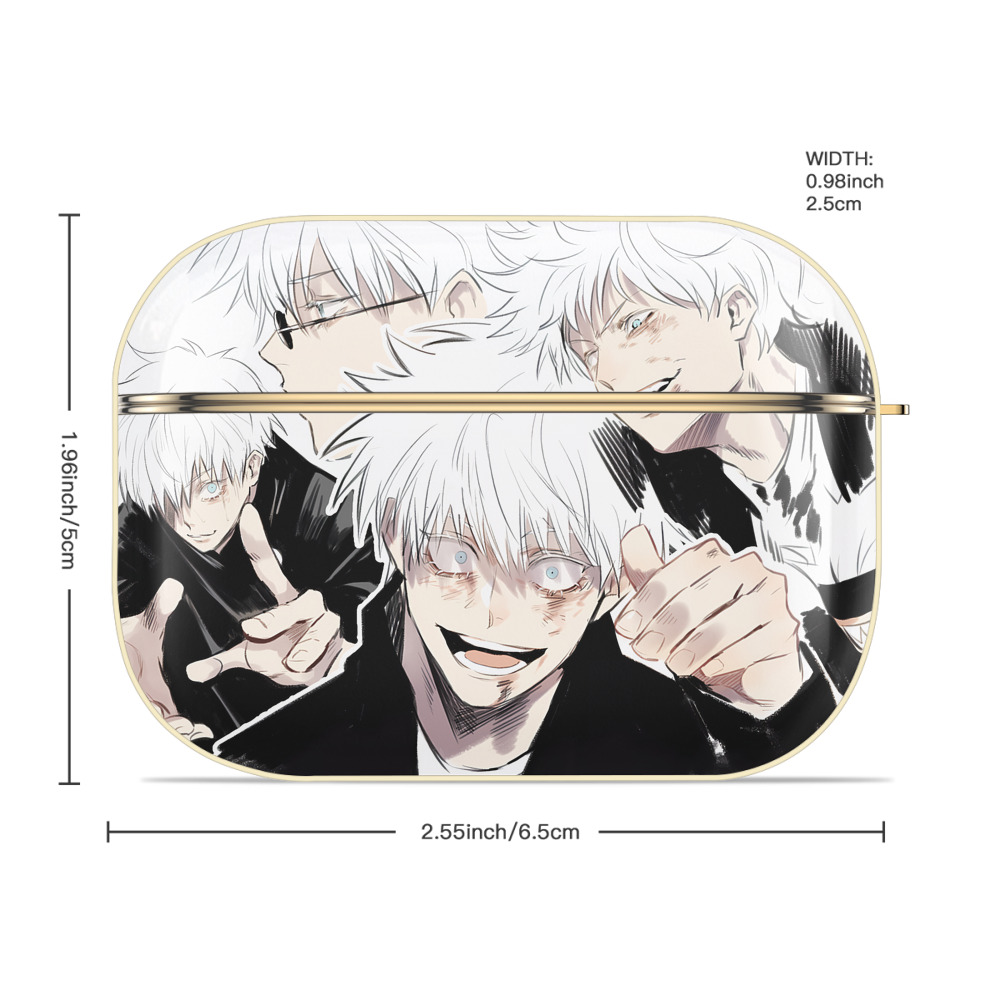 呪術廻戦 Jujutsu Kaisen 【AirPods Pro用】ハードシェル保護ケース｜耐衝撃・防指紋・カラビナ付き商品仕様
