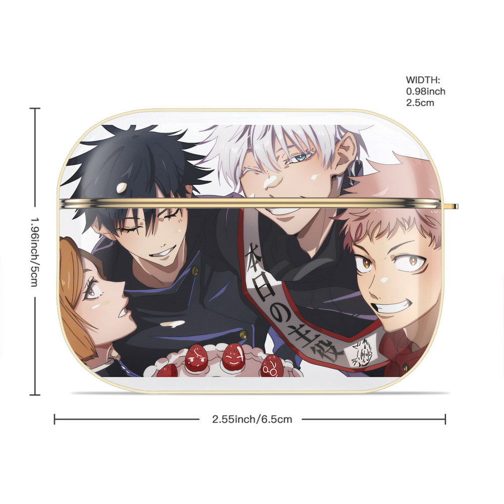 呪術廻戦 Jujutsu Kaisen 【AirPods Pro用】ハードシェル保護ケース｜耐衝撃・防指紋・カラビナ付き商品仕様