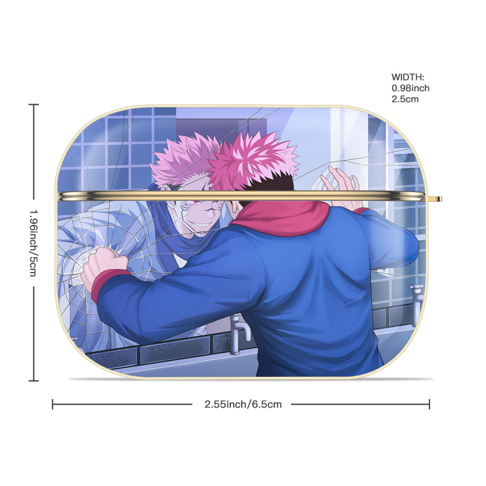 呪術廻戦 Jujutsu Kaisen 【AirPods Pro用】ハードシェル保護ケース｜耐衝撃・防指紋・カラビナ付き商品仕様