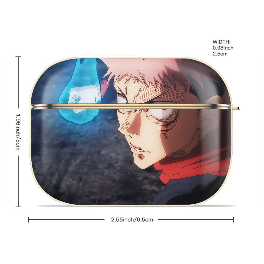 呪術廻戦 Jujutsu Kaisen 【AirPods Pro用】ハードシェル保護ケース｜耐衝撃・防指紋・カラビナ付き商品仕様