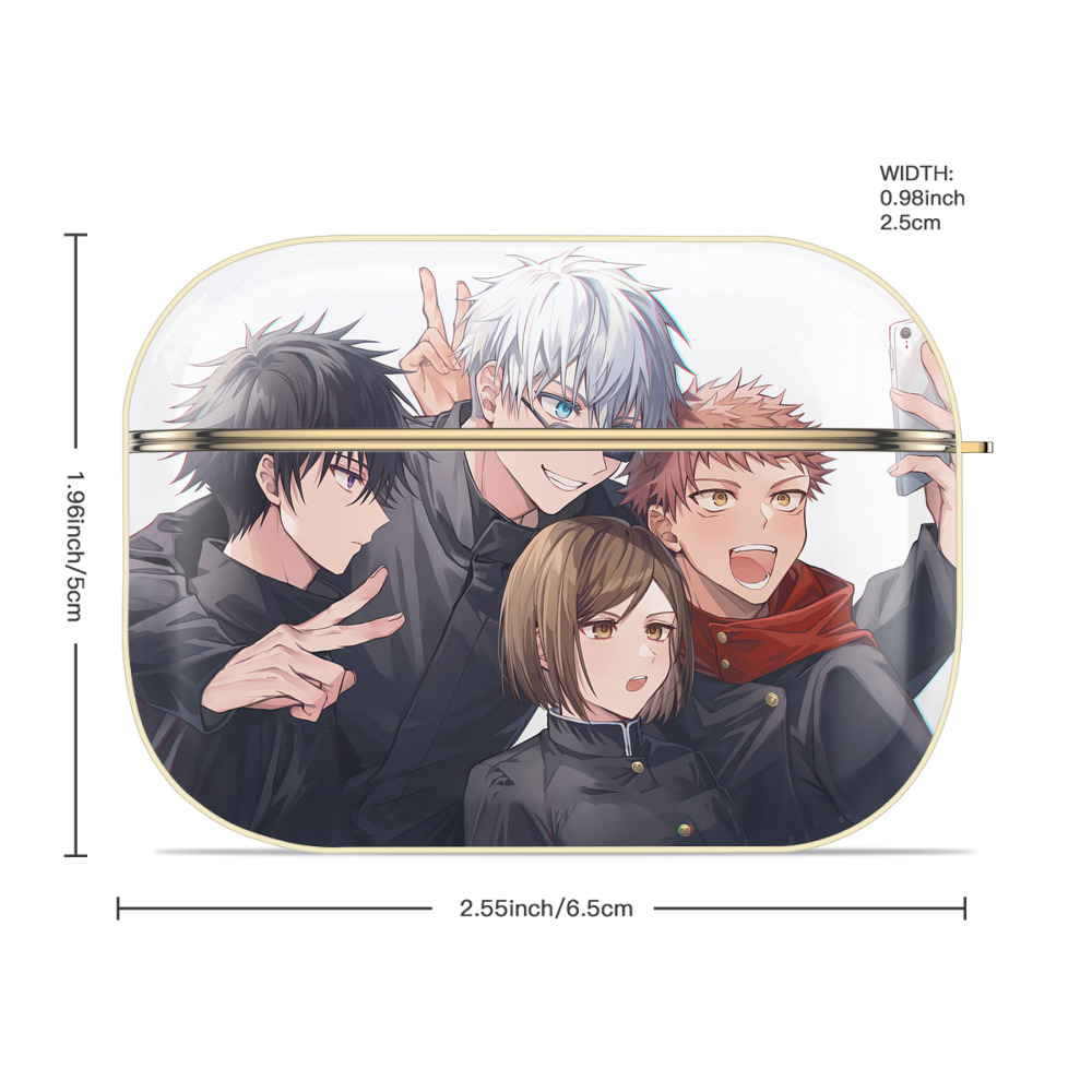 呪術廻戦 Jujutsu Kaisen 【AirPods Pro用】ハードシェル保護ケース｜耐衝撃・防指紋・カラビナ付き商品仕様