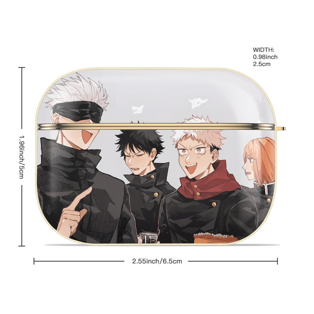 呪術廻戦 Jujutsu Kaisen 【AirPods Pro用】ハードシェル保護ケース｜耐衝撃・防指紋・カラビナ付き商品仕様