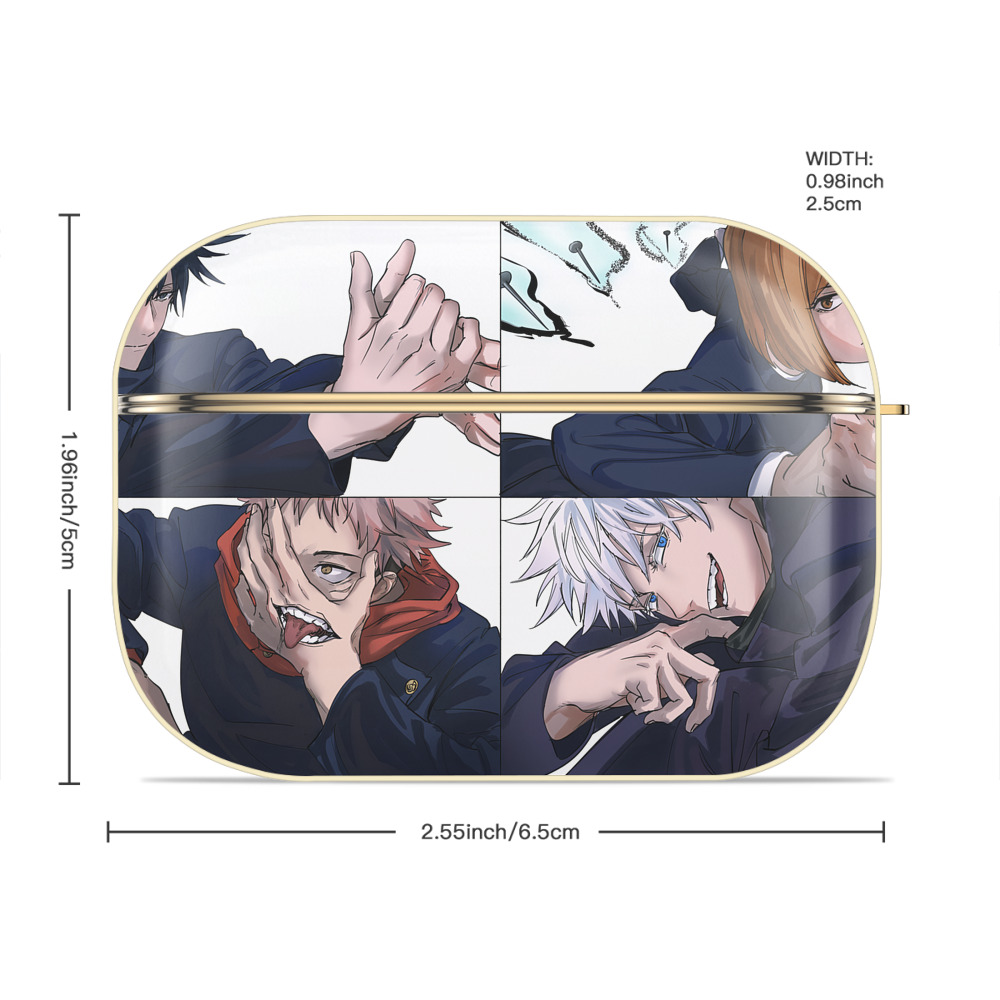 呪術廻戦 Jujutsu Kaisen 【AirPods Pro用】ハードシェル保護ケース｜耐衝撃・防指紋・カラビナ付き商品仕様