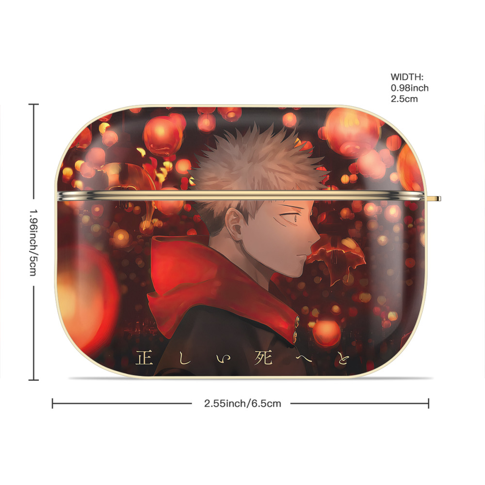 呪術廻戦 Jujutsu Kaisen 【AirPods Pro用】ハードシェル保護ケース｜耐衝撃・防指紋・カラビナ付き商品仕様