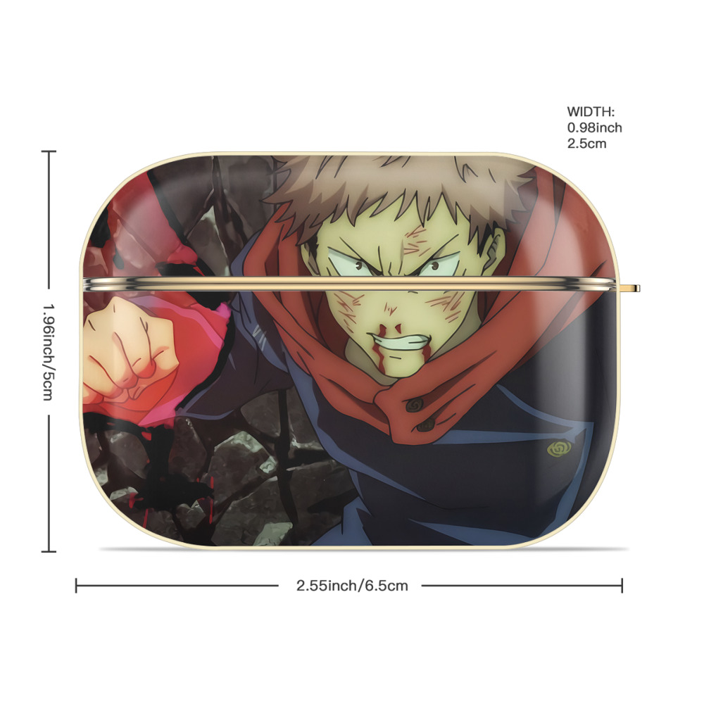 呪術廻戦 Jujutsu Kaisen 【AirPods Pro用】ハードシェル保護ケース｜耐衝撃・防指紋・カラビナ付き商品仕様