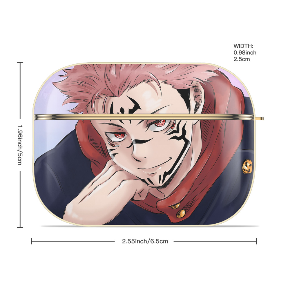 呪術廻戦 Jujutsu Kaisen 【AirPods Pro用】ハードシェル保護ケース｜耐衝撃・防指紋・カラビナ付き商品仕様