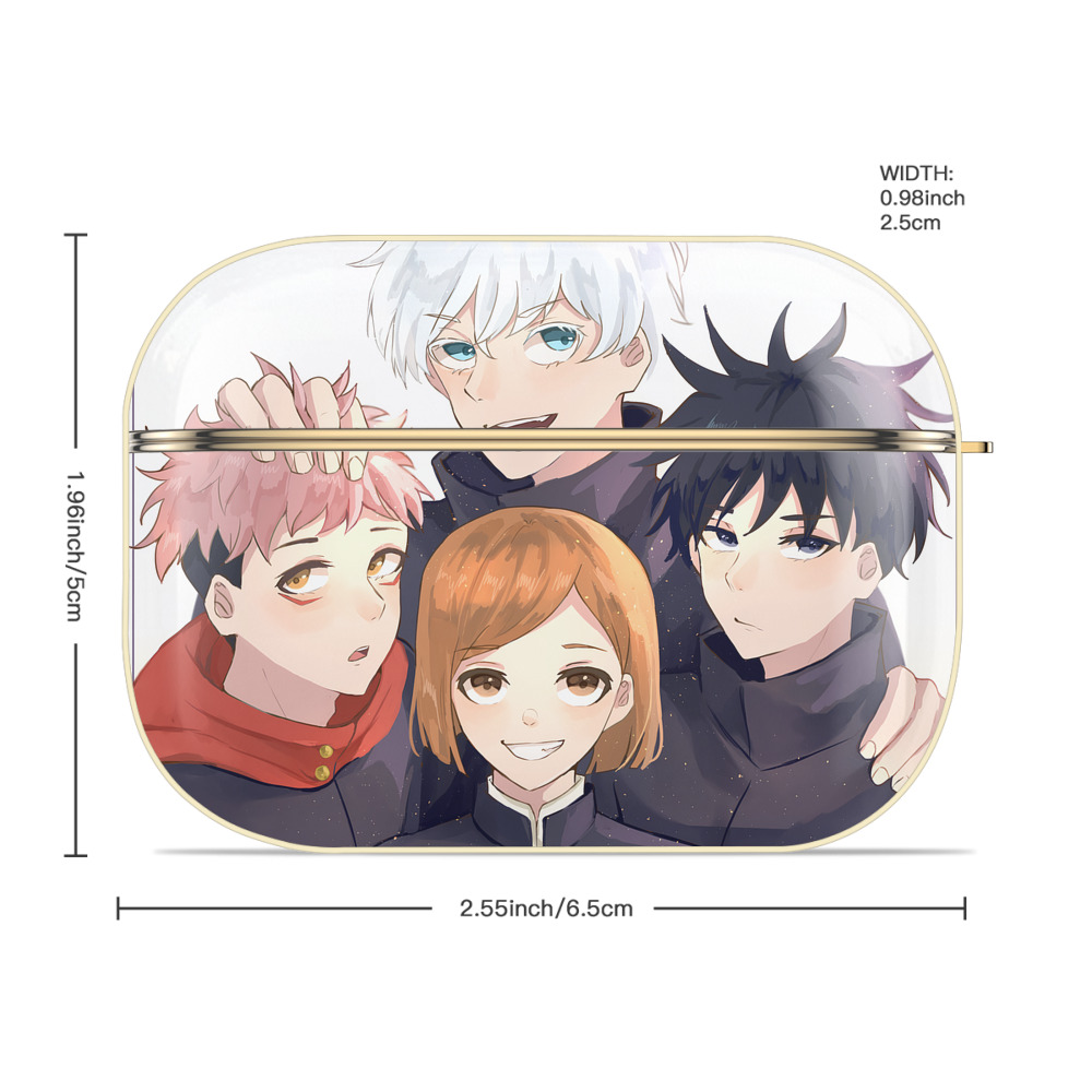 呪術廻戦 Jujutsu Kaisen 【AirPods Pro用】ハードシェル保護ケース｜耐衝撃・防指紋・カラビナ付き商品仕様