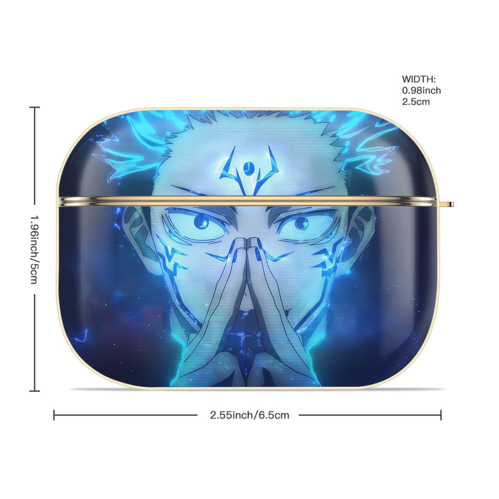 呪術廻戦 Jujutsu Kaisen 【AirPods Pro用】ハードシェル保護ケース｜耐衝撃・防指紋・カラビナ付き商品仕様
