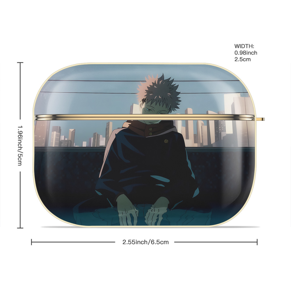 呪術廻戦 Jujutsu Kaisen 【AirPods Pro用】ハードシェル保護ケース｜耐衝撃・防指紋・カラビナ付き商品仕様