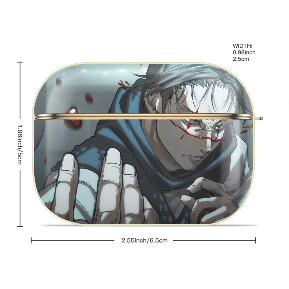 呪術廻戦 Jujutsu Kaisen 【AirPods Pro用】ハードシェル保護ケース｜耐衝撃・防指紋・カラビナ付き商品仕様