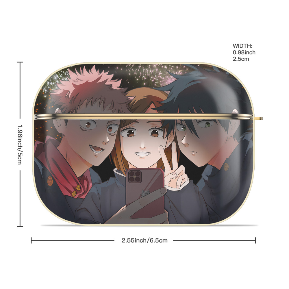 呪術廻戦 Jujutsu Kaisen 【AirPods Pro用】ハードシェル保護ケース｜耐衝撃・防指紋・カラビナ付き商品仕様