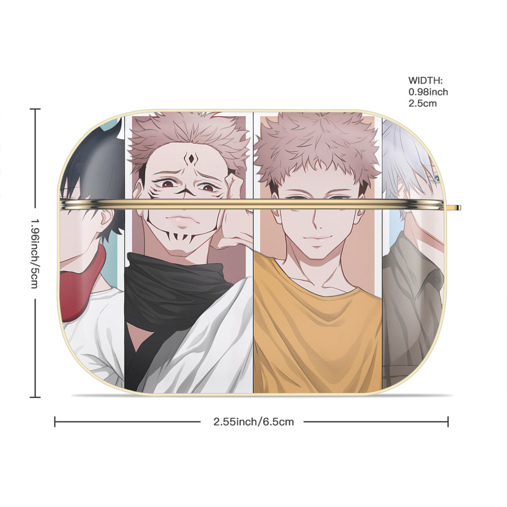 呪術廻戦 Jujutsu Kaisen 【AirPods Pro用】ハードシェル保護ケース｜耐衝撃・防指紋・カラビナ付き商品仕様