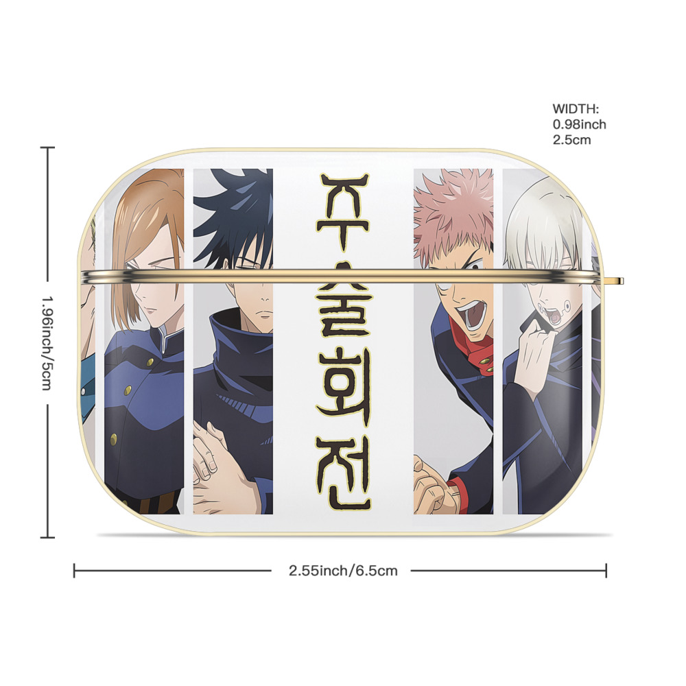 呪術廻戦 Jujutsu Kaisen 【AirPods Pro用】ハードシェル保護ケース｜耐衝撃・防指紋・カラビナ付き商品仕様