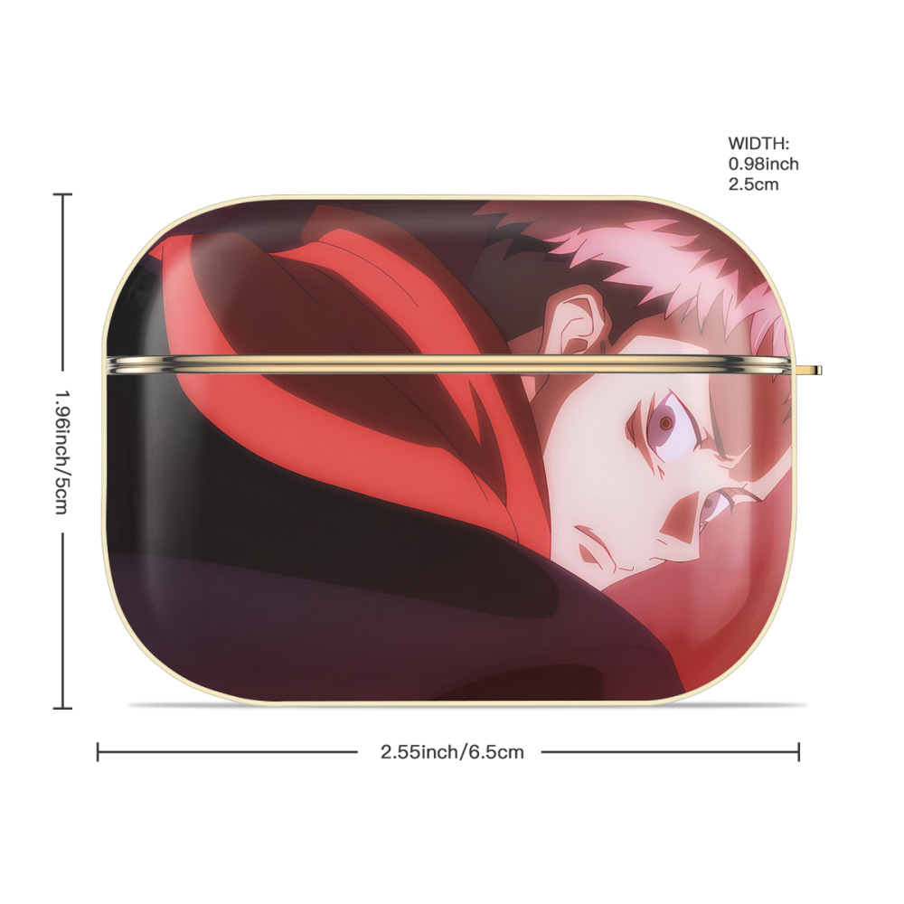 呪術廻戦 Jujutsu Kaisen 【AirPods Pro用】ハードシェル保護ケース｜耐衝撃・防指紋・カラビナ付き商品仕様