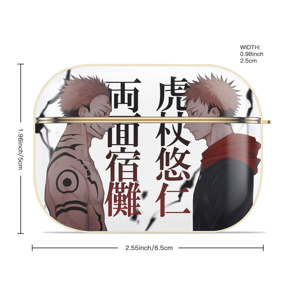 呪術廻戦 Jujutsu Kaisen 【AirPods Pro用】ハードシェル保護ケース｜耐衝撃・防指紋・カラビナ付き商品仕様
