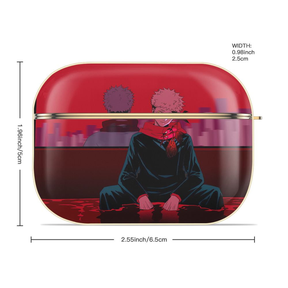 呪術廻戦 Jujutsu Kaisen 【AirPods Pro用】ハードシェル保護ケース｜耐衝撃・防指紋・カラビナ付き商品仕様