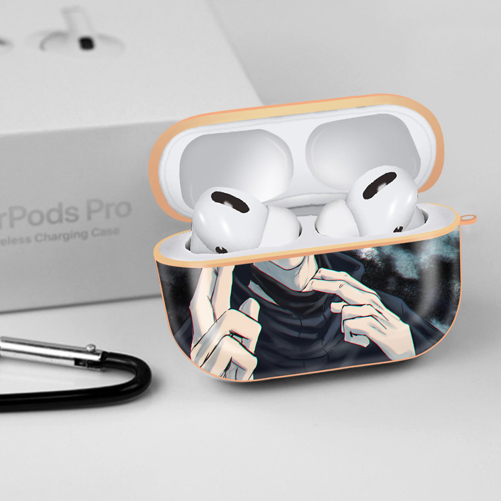 呪術廻戦 Jujutsu Kaisen 【AirPods Pro用】ハードシェル保護ケース｜耐衝撃・防指紋・カラビナ付き商品仕様