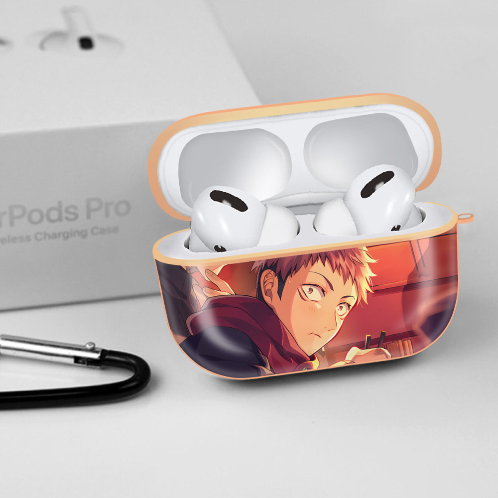 呪術廻戦 Jujutsu Kaisen 【AirPods Pro用】ハードシェル保護ケース｜耐衝撃・防指紋・カラビナ付き商品仕様