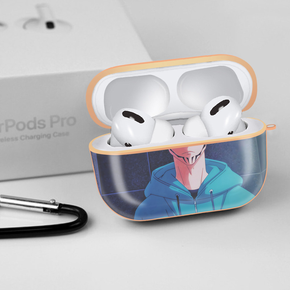 呪術廻戦 Jujutsu Kaisen 【AirPods Pro用】ハードシェル保護ケース｜耐衝撃・防指紋・カラビナ付き商品仕様