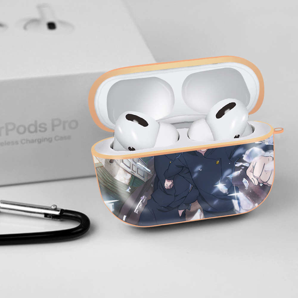 呪術廻戦 Jujutsu Kaisen 【AirPods Pro用】ハードシェル保護ケース｜耐衝撃・防指紋・カラビナ付き商品仕様