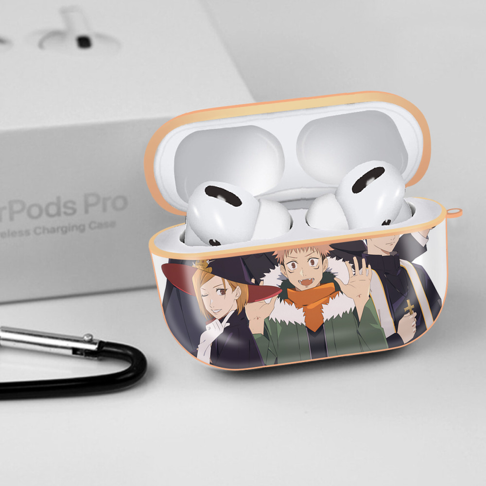 呪術廻戦 Jujutsu Kaisen 【AirPods Pro用】ハードシェル保護ケース｜耐衝撃・防指紋・カラビナ付き商品仕様
