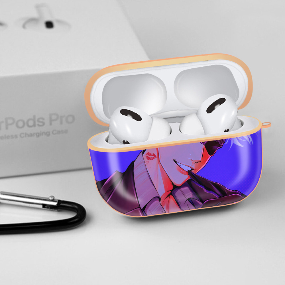 呪術廻戦 Jujutsu Kaisen 【AirPods Pro用】ハードシェル保護ケース｜耐衝撃・防指紋・カラビナ付き商品仕様