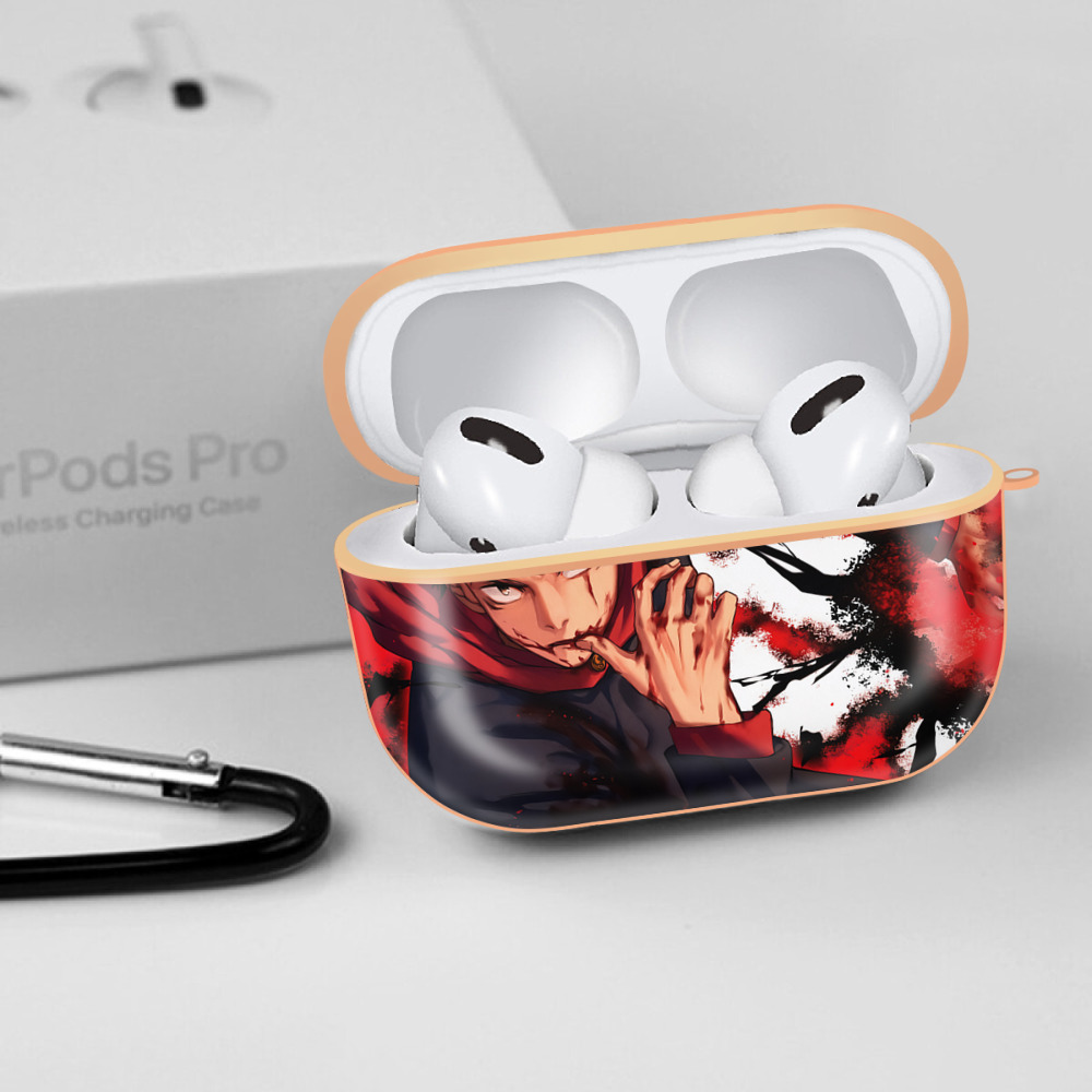 呪術廻戦 Jujutsu Kaisen 【AirPods Pro用】ハードシェル保護ケース｜耐衝撃・防指紋・カラビナ付き商品仕様