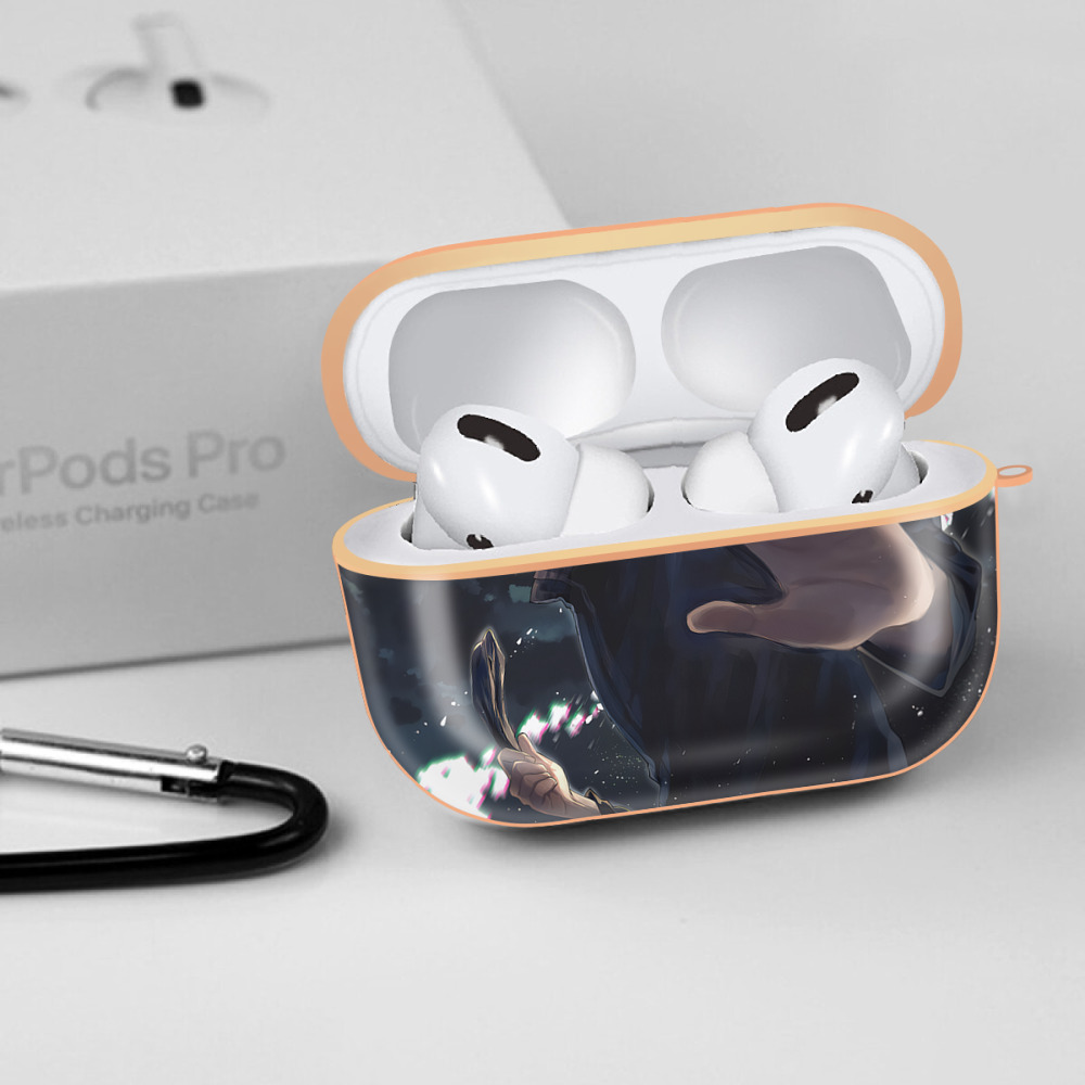 呪術廻戦 Jujutsu Kaisen 【AirPods Pro用】ハードシェル保護ケース｜耐衝撃・防指紋・カラビナ付き商品仕様
