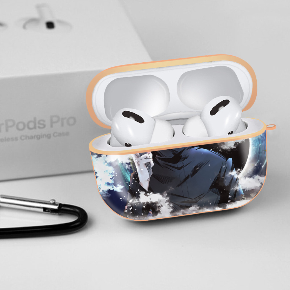 呪術廻戦 Jujutsu Kaisen 【AirPods Pro用】ハードシェル保護ケース｜耐衝撃・防指紋・カラビナ付き商品仕様