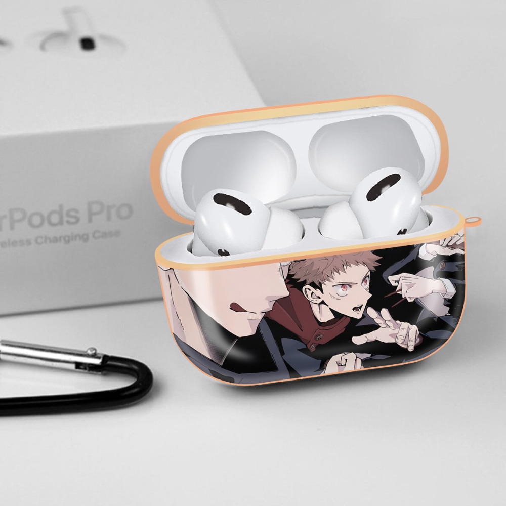 呪術廻戦 Jujutsu Kaisen 【AirPods Pro用】ハードシェル保護ケース｜耐衝撃・防指紋・カラビナ付き商品仕様