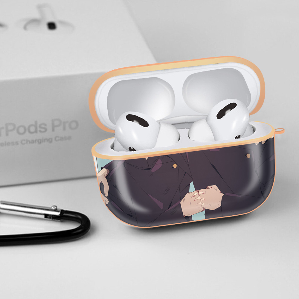 呪術廻戦 Jujutsu Kaisen 【AirPods Pro用】ハードシェル保護ケース｜耐衝撃・防指紋・カラビナ付き商品仕様