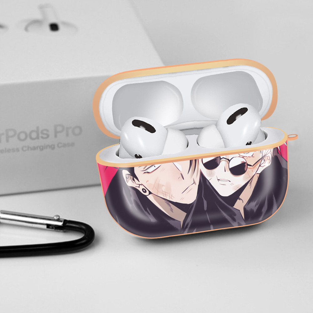 呪術廻戦 Jujutsu Kaisen 【AirPods Pro用】ハードシェル保護ケース｜耐衝撃・防指紋・カラビナ付き商品仕様