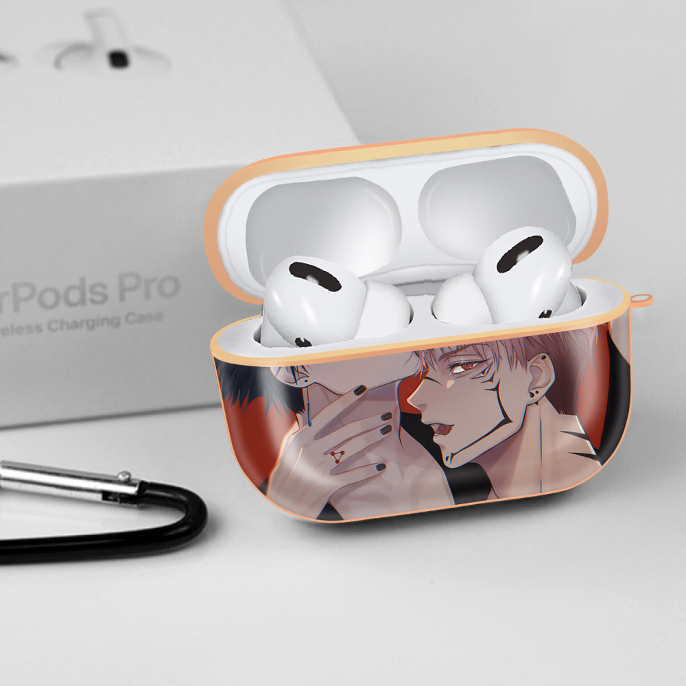 呪術廻戦 Jujutsu Kaisen 【AirPods Pro用】ハードシェル保護ケース｜耐衝撃・防指紋・カラビナ付き商品仕様