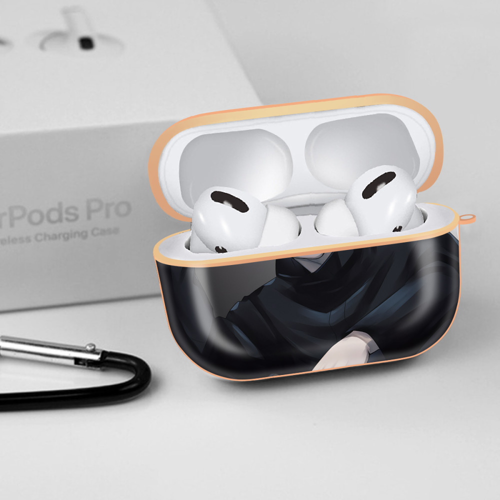 呪術廻戦 Jujutsu Kaisen 【AirPods Pro用】ハードシェル保護ケース｜耐衝撃・防指紋・カラビナ付き商品仕様