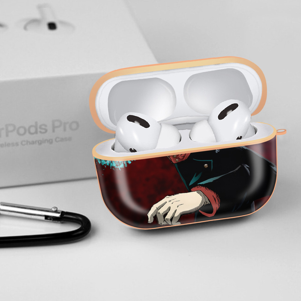 呪術廻戦 Jujutsu Kaisen 【AirPods Pro用】ハードシェル保護ケース｜耐衝撃・防指紋・カラビナ付き商品仕様